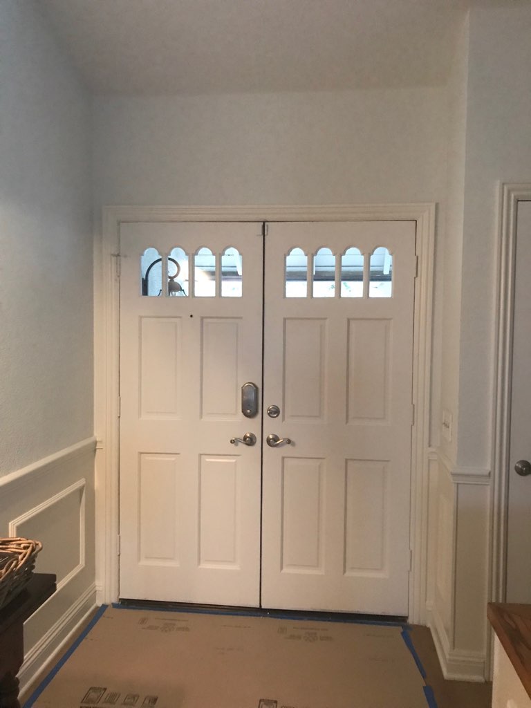 santa ana custom entry door interior before accoya wood 1